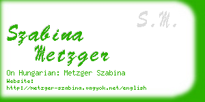 szabina metzger business card